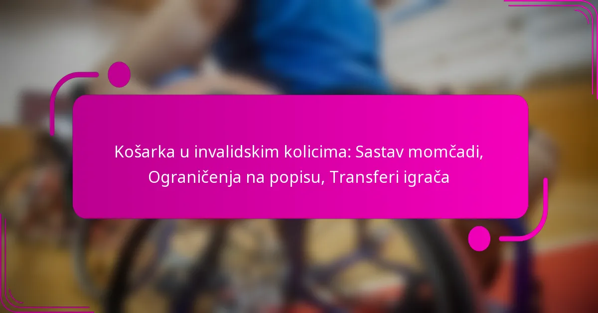 Košarka u invalidskim kolicima: Sastav momčadi, Ograničenja na popisu, Transferi igrača