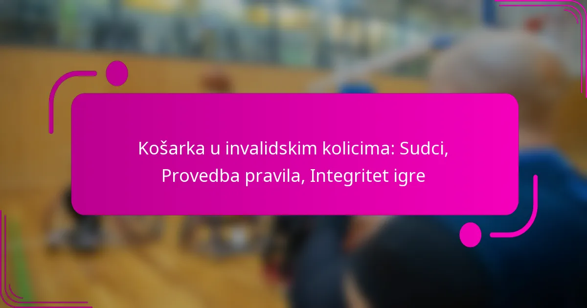 Košarka u invalidskim kolicima: Sudci, Provedba pravila, Integritet igre